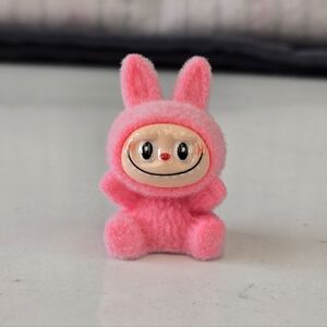 🍒🍒 Hot Pink Fuzzy Mini Labubu Figurine